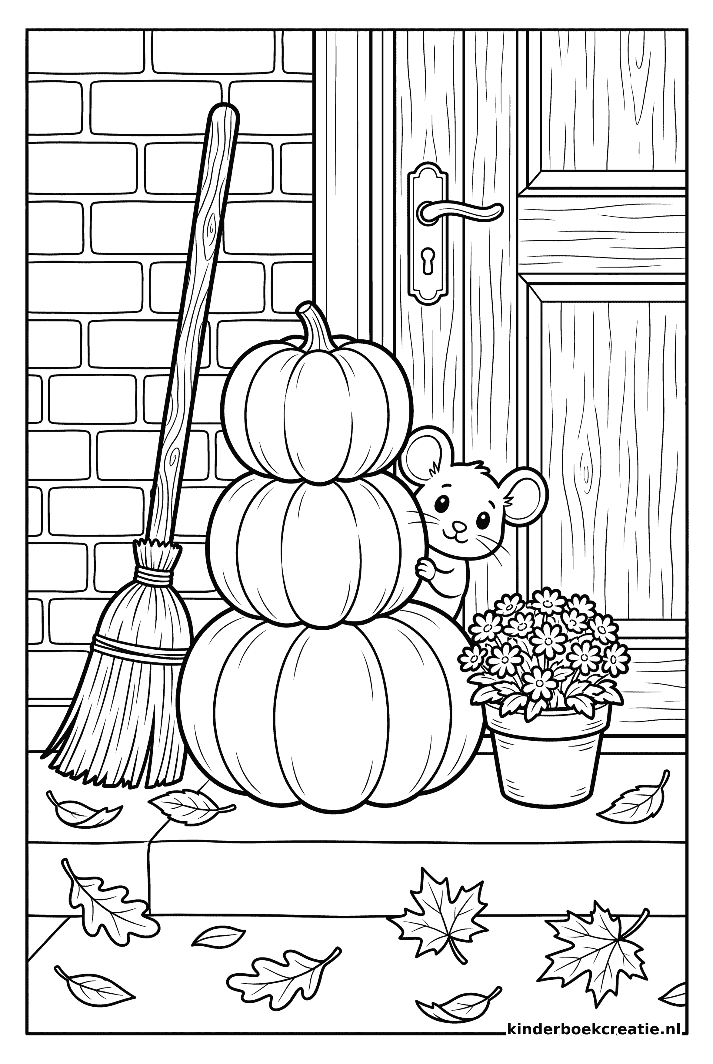 Halloween kleurplaat voorbeeld 4, gratis te printen op A4