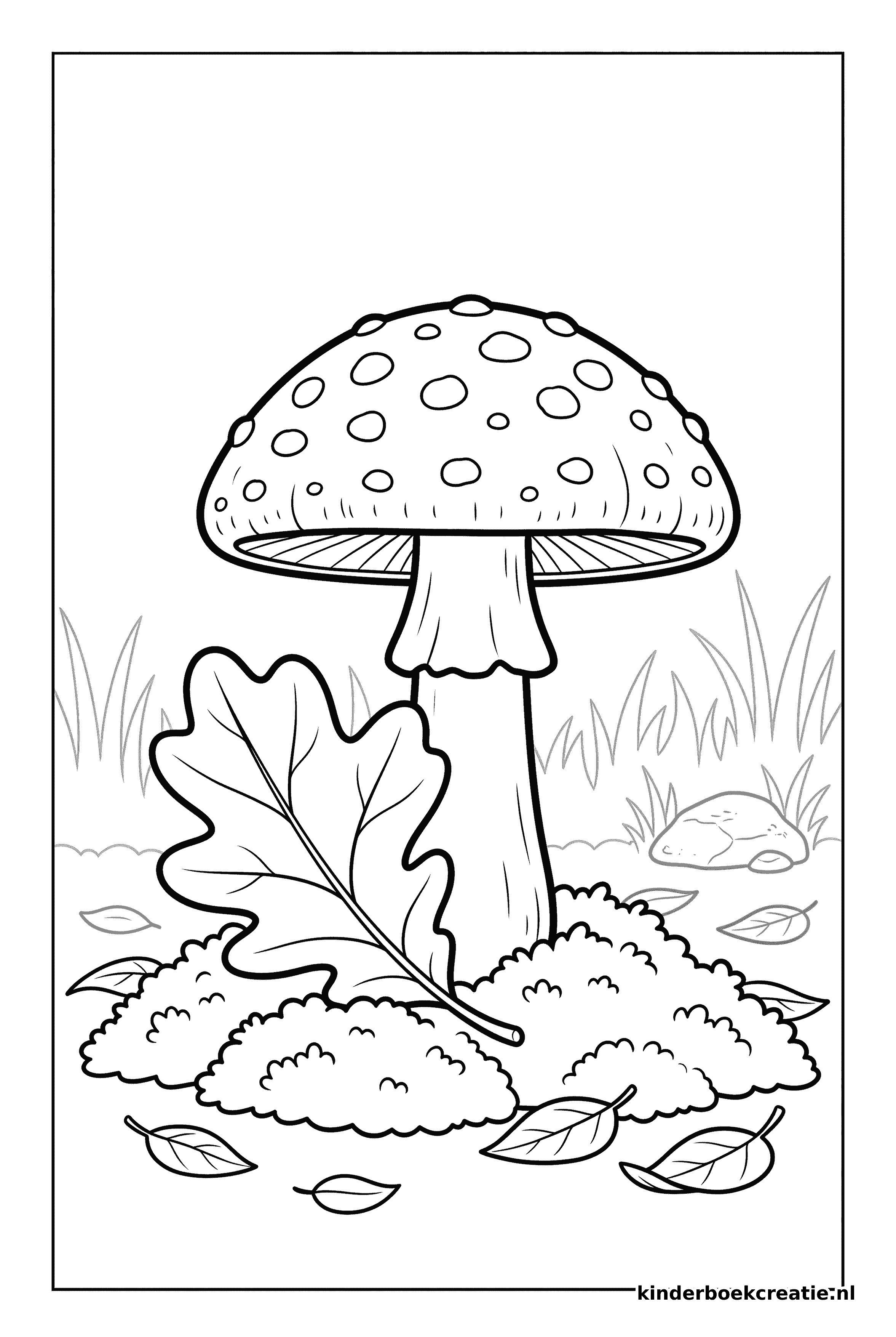 Herfst kleurplaat voorbeeld, gratis te printen op A4